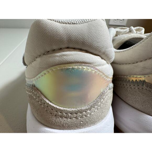 Adidas womens sneaker chalk white Retrorun walk run shoe opalescence sz 7.5 - Picture 6 of 10